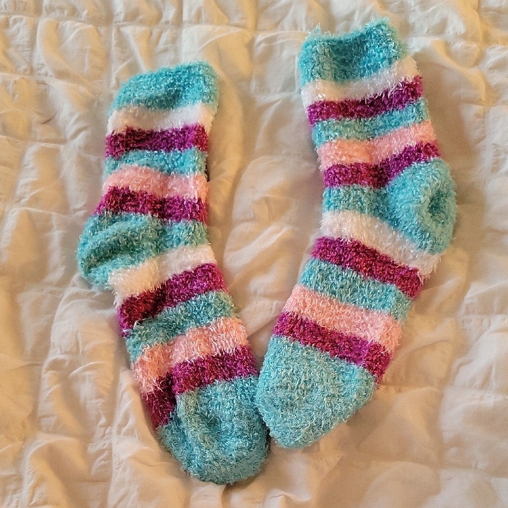 Colorful Striped Fuzzy Socks